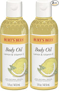 Burt's Bees Skin Care, Body Oil With Lemon and Vitamin E, 100% Natural, 5 Ounce (Packaging May Vary) (Pack of 2)