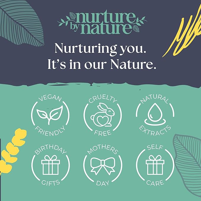 Nurture by Nature RELAX & UPLIFT Spa Kit for Women – Birthday Gifts for Women – 6 Piece Gift Basket with Hand Soap, Body Scrub, Hand Cream & More - Vegan Self Care Kit - Relaxation Gifts for Her