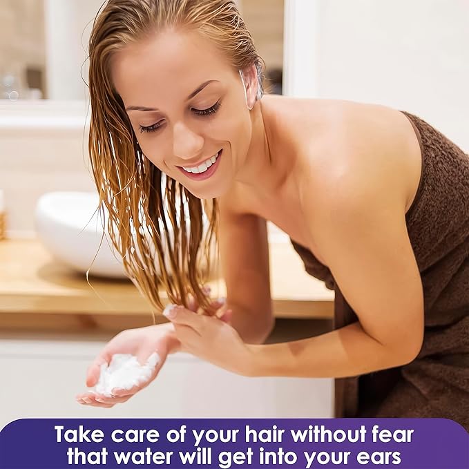 400 Pcs Ear Shower Covers – Disposable Ear Covers for Hair Dye – Stretchable, Water-Resistant, Lightweight, & Durable Plastic | Comfortable for Home, Spa, Travel, Hotel, & Hair Coloring Sessions
