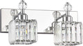 PRESDE Crystal 2 Light Bathroom Vanity Lights Chrom Bathroom Lights Fixtures Over Mirror Modern Bedroom Hallway