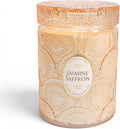 LEOBEN CO – Jasmine Saffron Scented Candle – 18oz, Heirloom Collection Design – 80 hr Burn Time – Poured in California Using Vegan Soy Wax and Essential Oils – Made in Small Batches