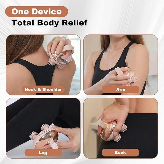 Electric Scalp Massager, Head Massager Relaxes Scalp Pressure & Promotes Hair Growth, Soft Silicone Claws Scratcher Replaceable, Compact, Portable and Rechargeable