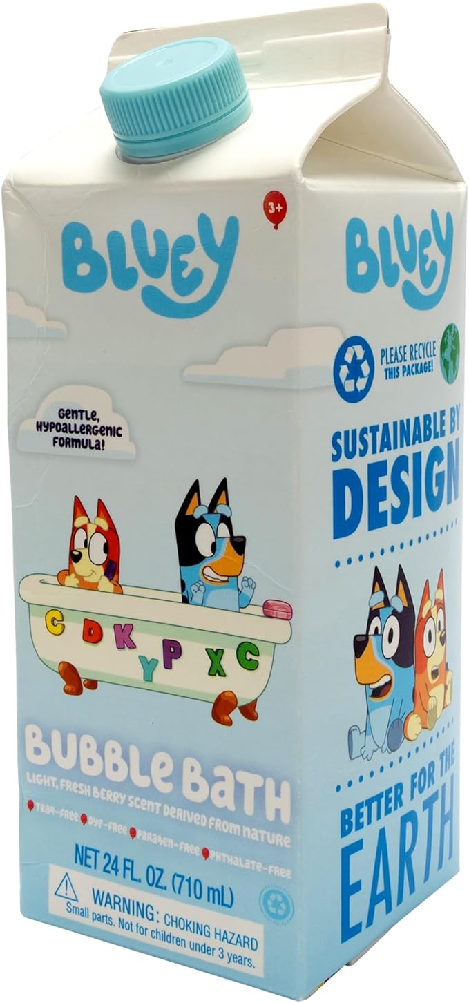 Bluey Bubble Bath for Toddlers and Kids 3+, Fresh Berry Scent, Tear Free | Dye, Paraben, Phthalate-Free | Hypoallergenic | 24 oz/ 710 ml