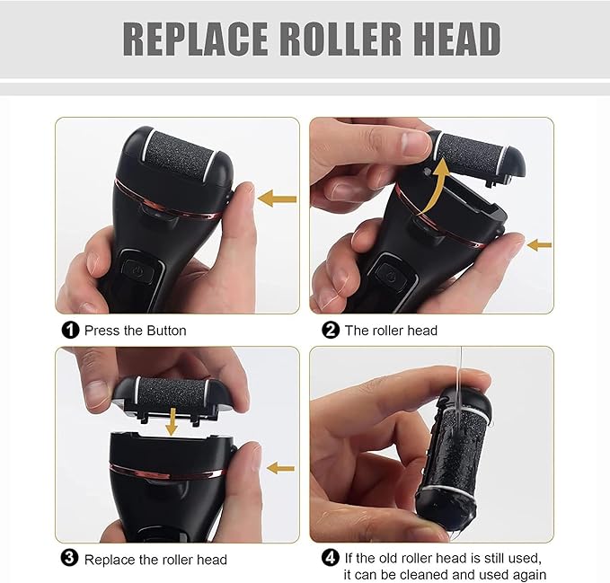 12 Pack Same Coarse Replacement Roller Head for Electric Foot Filer Callus Remover for Feet Pedicure Tools Pedicure Kit Refill Rollers for Cracked Heels and Dead Skin (12pcs Medium Coarse)