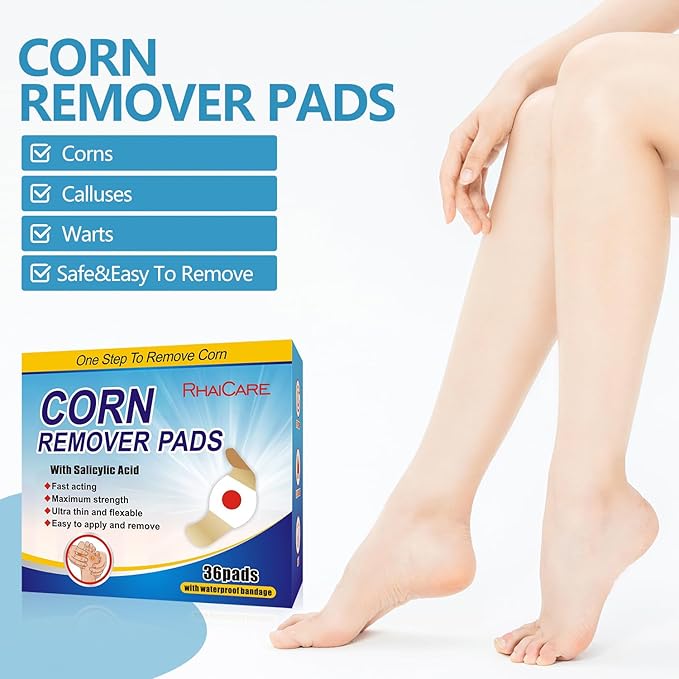 Corn removers for Toes feet Bottom of Foot Corn Remover,Corn Pads Callus Remover for Toes feet with 40% Salicylic 36 Count