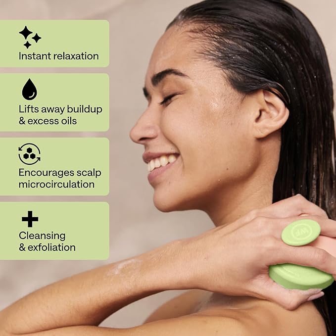 Silicone Scalp Scrubber for Dandruff – Serum, Balm, & Hair Oil Applicator – Scalp Massager Hair Growth for Men, Women – Shampoo Massager Brush or Head Scratcher – Alternative to Shower Comb (Green)