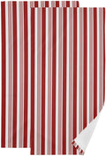 Abstract Red and White Striped Hand Towels for Bathroom Set of 2,Christmas Candy Cane Pattern Decorative Bathroom Towels for Bath,Face,Hair,Soft Absorbent Dish Towels for Kitchen Decor 28"x14"