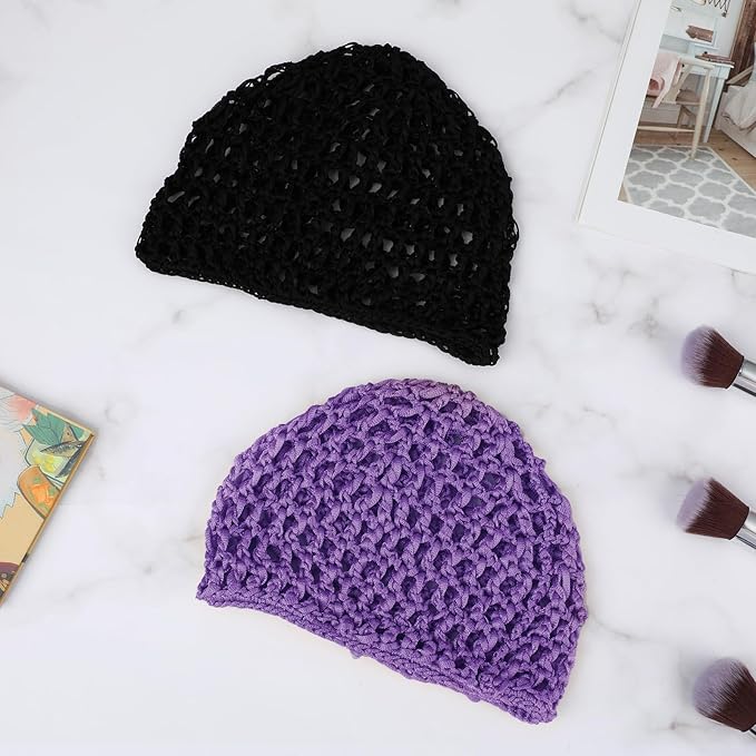 WLLHYF Wig Cap Thick Long Hair Caps Adjustable Net Mesh Braided Weaving Making Crochet Sew Weave Fishnet Grip Headband