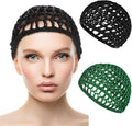 WLLHYF Wig Cap Thick Long Hair Caps Adjustable Net Mesh Braided Weaving Making Crochet Sew Weave Fishnet Grip Headband