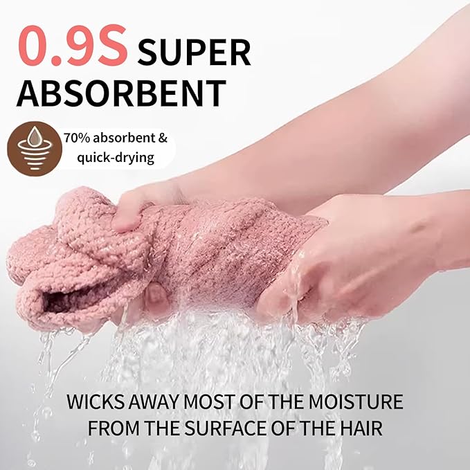 2 PCS Extra Large Hair Towel Wrap for Women Long Hair, 40 * 20" Microfiber Towels for Anti-frizz & Absorbent Quick Dry
