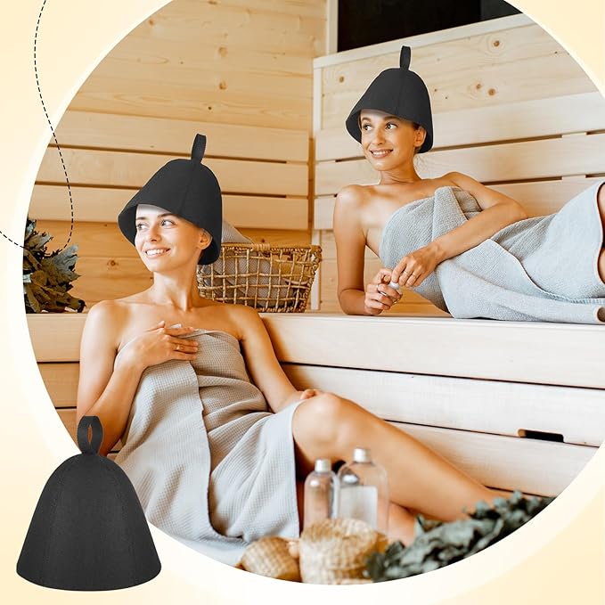 JaGely Sauna Hat for Men Women Sauna Hat Vaporarium Cap Russian Banya Cap for Bath House Accessories