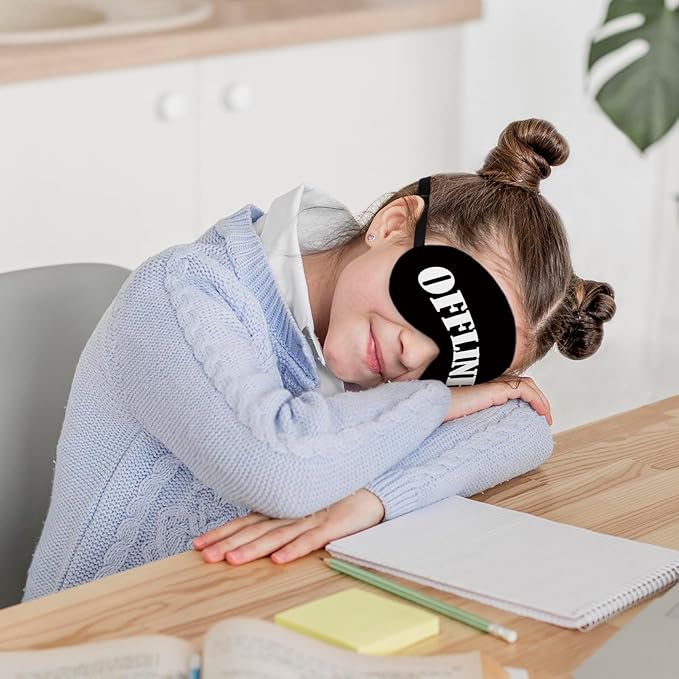 Offline Sleep Mask Silk, Funny Sleeping Mask Adjustable Sleep Mask, Blindfold for Sleeping, Black Out Eye Masks Funny Gifts for Man Women Friends