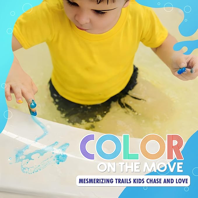 SplashEZ STEM Bath Color Tablets for Kids 150 Count - Fizzy Bath Bombs for Kids and Toddlers, Non Toxic, Fragrance Free, No Tub Staining, Easy Clean, Toys for Kids Ages 1-3