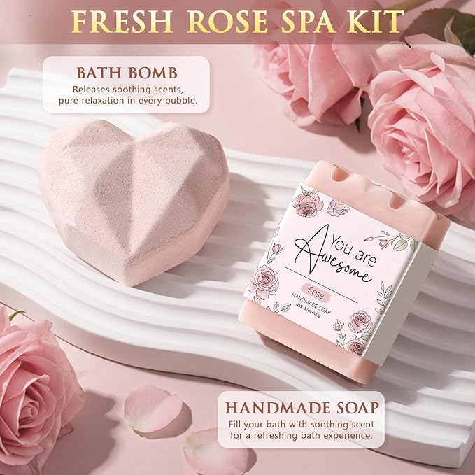 Mothers Day & Birthday Gifts for Women - Get Well Soon Spa Care Package, Luxury Self Care Gift Basket for After Surgery & Cancer Care Inspirational Thinking of You Sympathy Gift Set for Mom Her Friend