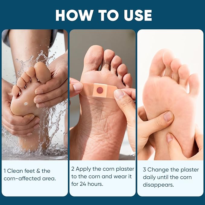 48P Corn Remover Pads for Feet and Toes, Extra Strength 40% Salicylic Acid Medicated Patches, Effective Treatment for Small Callus and Dead Skin