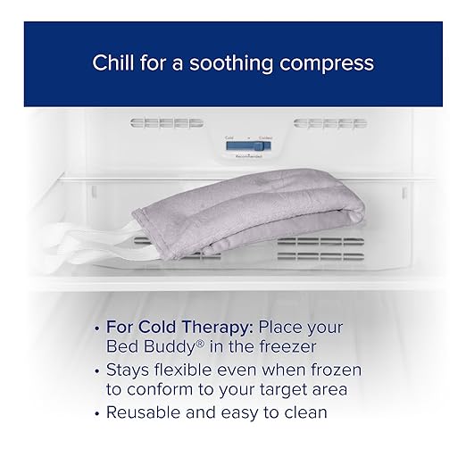 Bed Buddy Hot and Cold Neck Wrap, Grey - Microwavable Heating Pad & Cold Pack for Neck, Sore Muscles - Moist Heat Therapy Wrap