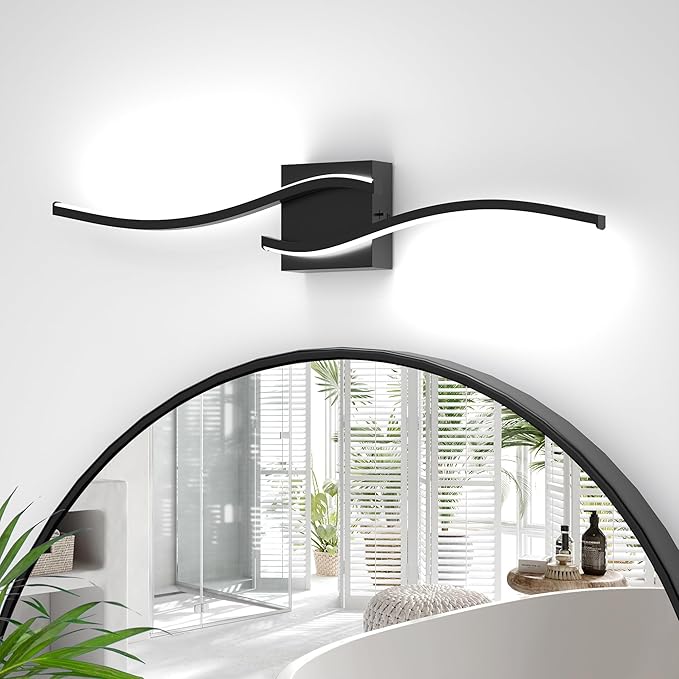 Espird 23inch Led Bathroom Vanity Light Bar, Matte Black 5CCT Dimmable 2700-6500K Vanity Lights for Bathroom, Modern Bathroom Light Fixtures Over Mirror Led Lighting Fixtures