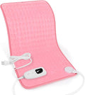 Deepsoon Heating Pad,Electric Heating Pads for Back,Neck,Moist Heating Pad for Abdomen Shoulder Knee Legs,Dry/Moist Heat&Auto Shut Off,Mother's Day Birthday for Men and Women,BabyPink,24x12 Inch