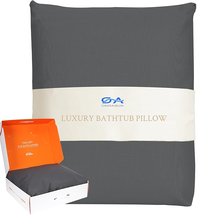 Luxury Bathtub Pillow, Gift for Christmas Birthday Mother's Day, Skin-Friendly Cushion, Support Back, Neck & Head, Non-Slip, Adjustable Thickness, Washable & Quick-Drying - Ideal for Home Spa Days