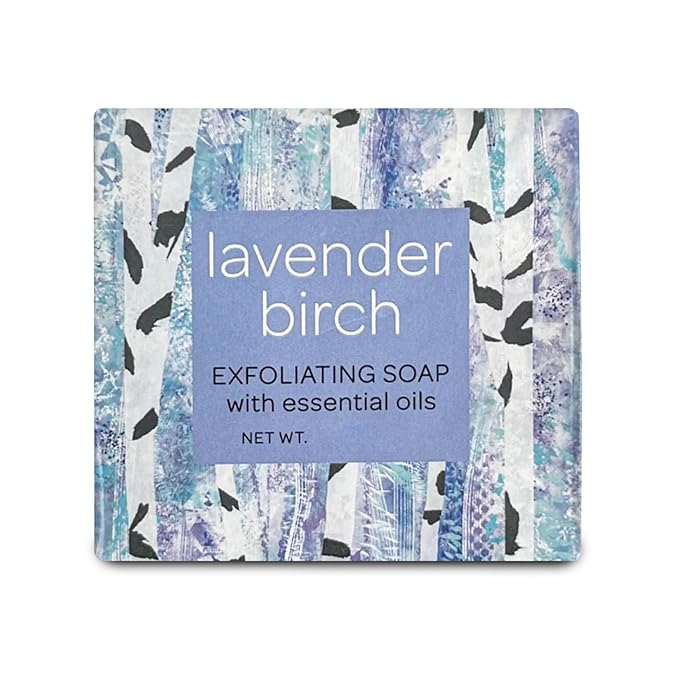 Greenwich Bay Mini Botanical Soap Bars – 12 Pack 1.9 oz Each – Individually Wrapped Guest Soaps for Airbnb, Spa, Travel, Bath – Travel Size Bar Soap Set, Lavender Birch