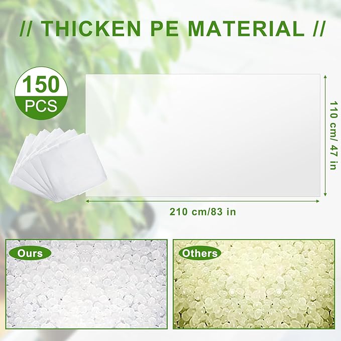 Teling 150 Pcs 60 Pcs Disposable Sauna Blanket Liners, 47x83 Inch Plastic Sheets for Body Wrap, Spa, Beauty Salon, Far Infrared Sauna, Hygienic Disposable Spa Accessories