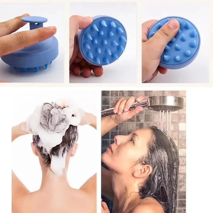 INVODA 4PCS Scalp Massage Brushes Ultra-Soft Silicone Shampoo Brushes for Deep Cleaning & Relaxation – Gentle Hair Care for All Hair Types (Men, Women, Pets) Ergonomic Shower Brush Set