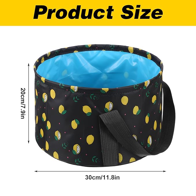 Molain Foldable Bucket for Soaking Feet, Portable Foot Bath Tub Spa Basin Black Footbath Bucket for Travel Home Pedicure Outdoor Camping