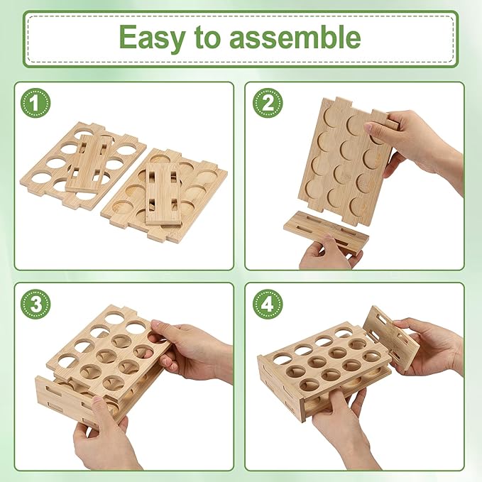 12 Slots Essential Oils Holder Essential Oil Bottle Storage Rack for 5ml 10ml 15ml Makeup Display Stand for Perfume Nail Polish Shelf Tabletop