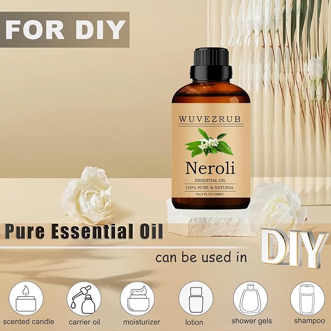 Neroli Essential Oils, 120ML Pure and Natural Essential Oil for Aromatherapy Diffuser - Neroli /4 Fl Oz