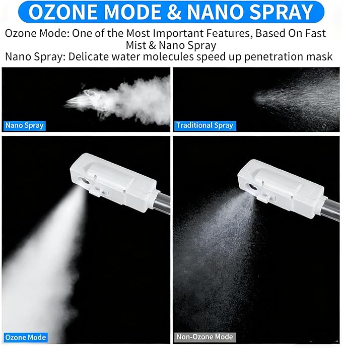 Professional Facial Steamer, Ozone & Hot Mist Spray, Stand Face Steamer for Estheticians, Deep Cleansing & Hydration, SPA & Home
