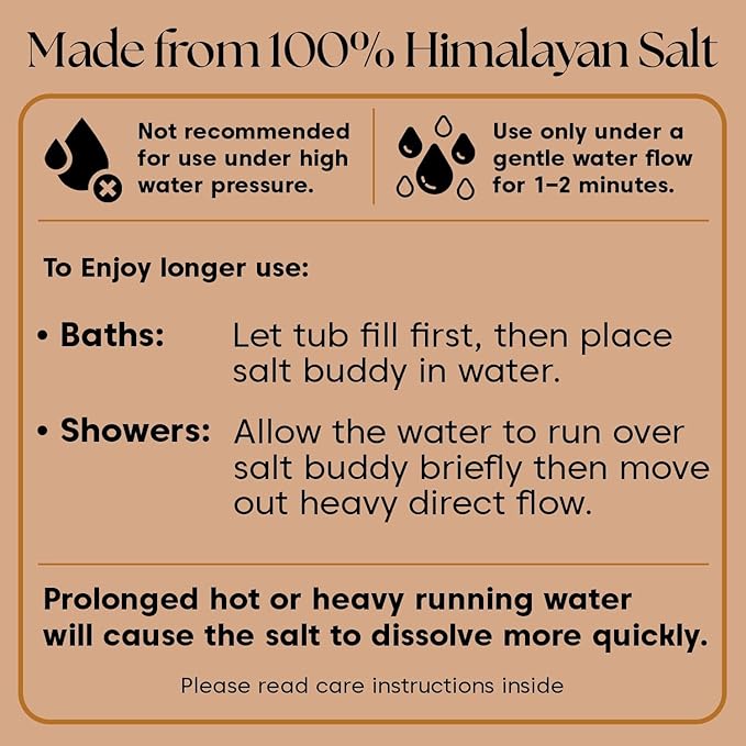UMAID Himalayan Pink Salt Rock for Shower & Bath – Salt Buddy™ 4 lb Hanging Mineral Rock, Mothers Day Gifts for Mom, Wife, Daughter, Solid Himalayan Stone for Spa-Inspired Relaxation & Self-Care