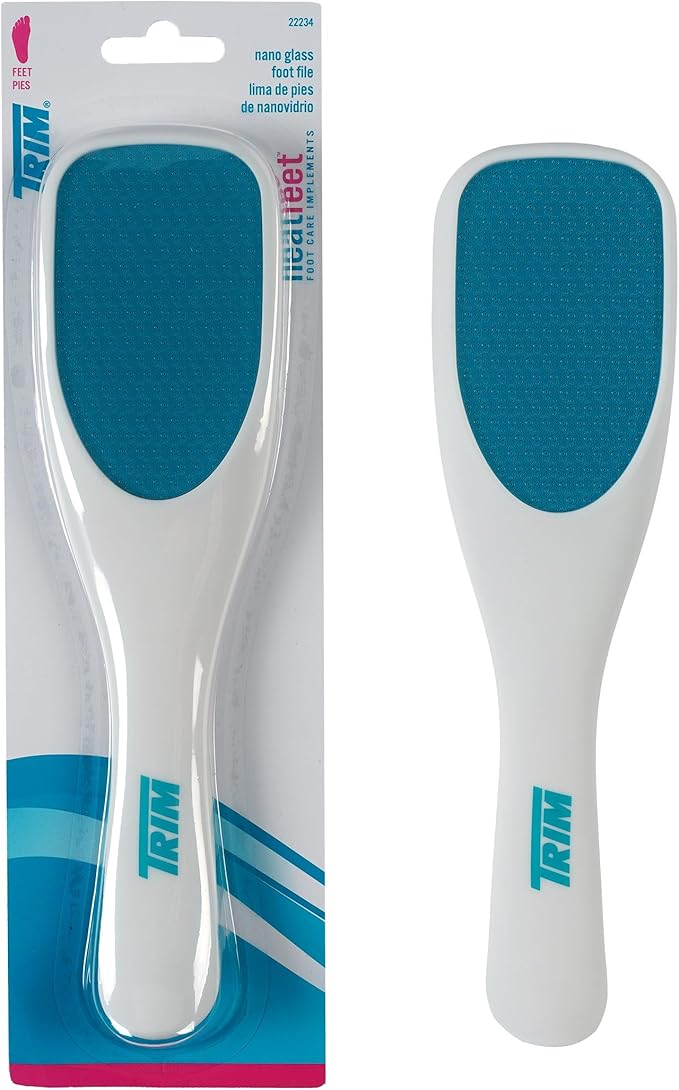 Trim Neat Feet Foot Care Implements Nano Glass Foot File, Hard Skin Remover for Feet, Manual Scraper, Callus Remover, Removes Dead Skin, Smooth Foot Health, Durable Pedicure Tool, Wet Or Dry, 1 Count