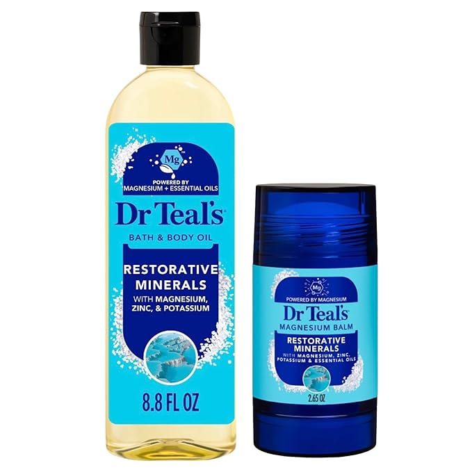 Dr Teal's Body Wash, Restorative Minerals with Magnesium, Zinc & Potassium (Bath & Body Oil + Body Balm)