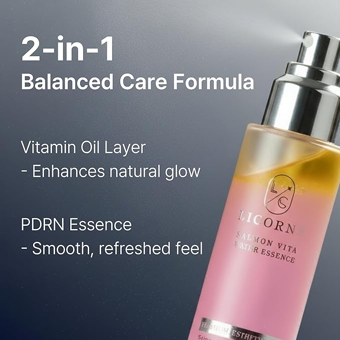 Licorne PDRN Face Mist with Hyaluronic Acid, Niacinamide & Madecassoside – Salmon DNA Hydrating Facial Spray Essence, Dewy Glass Skin K-Beauty Mist, All Skin Types, 3.38 fl oz
