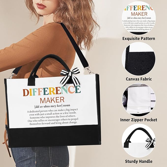 iAOVUEBY Thank You Gifts for Women, Employee Appreciation Gifts for Coworkers Employees Teachers Nurses, Farewell Retirement Thank You Gift Box, Canvas Tote Bag Tumbler Appreciation Gift Baskets