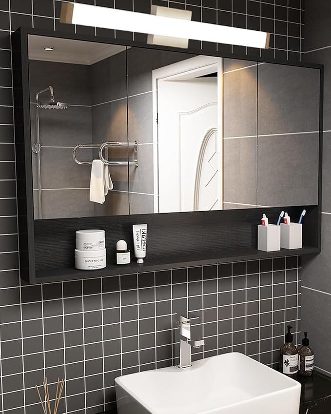 LED Bathroom Vanity Light Fixtures 24 in Brushed Nickel, 14W 4000K Natural White Square Wall Fixture, Modern Lighting for Over Mirror, Damp Rated,ETL
