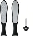 3 in 1 Large Size Durable Foot File Callus Remover (1 Pc) with Double Sided Stainless Heel Scraper for Cracked Heels, Pedicure Tools for Feet Ped Egg for Feet with Coarse and Fine Sides.