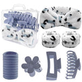 16 Pcs Skincare Headband Set, Face Washing Headband with Wristbands, Hair Claw Clips & Hair Ties, Spa Headbands for Women Girls, Perfect for Facial, Makeup, Shower, Gift Ready Box