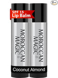 Moroccan Magic Coconut Almond SPF 15 Lip Balm | Argan Oil & Essential Oils | Family Owned | Cruelty Free | 2 Pack