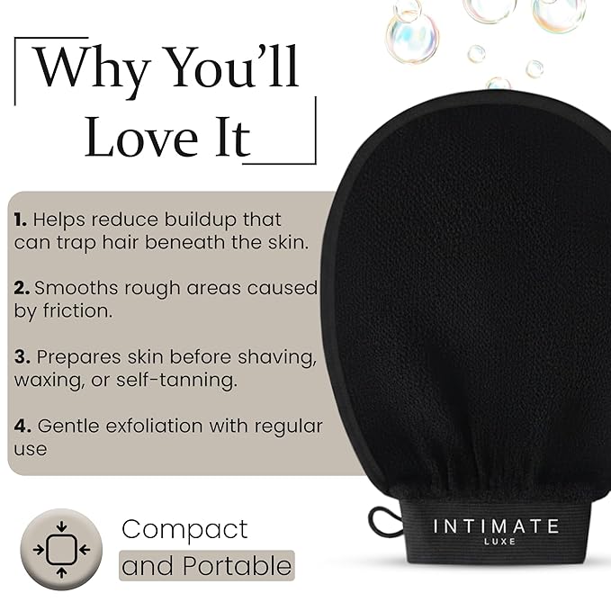 Exfoliating Mitt – Reusable Physical Exfoliating Glove for Smooth-Looking Skin – Helps Lift Dead Skin & Surface Buildup – Shower & Bath Use – Single Mitt