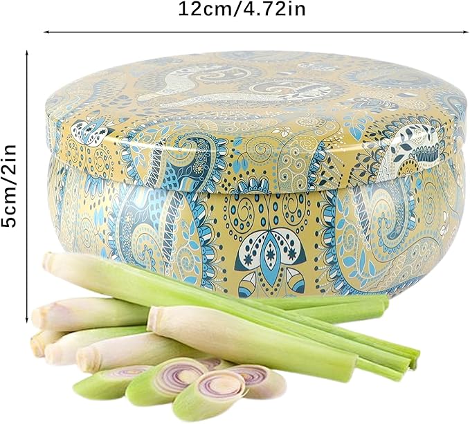 Set of 4 Triple Wick Citronella Candles Perfect for Yards, Gardens, Balconies and Camping, Indoor & Outdoor Scented Candles Bulk…