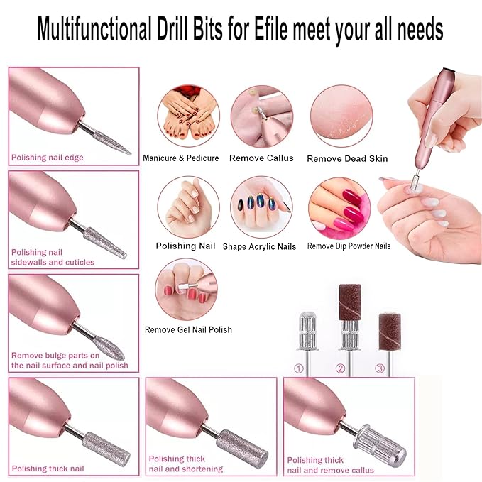 2026 Upgrad 116 PCS Portable Electric Nail Drill with 120W UV LED Nail Lamp Set,Gel Light Drill Kit,Acrylic Nails Gel Polishing Shape Tools Supplies Set,Manicure Pedicure Nail Files DIY