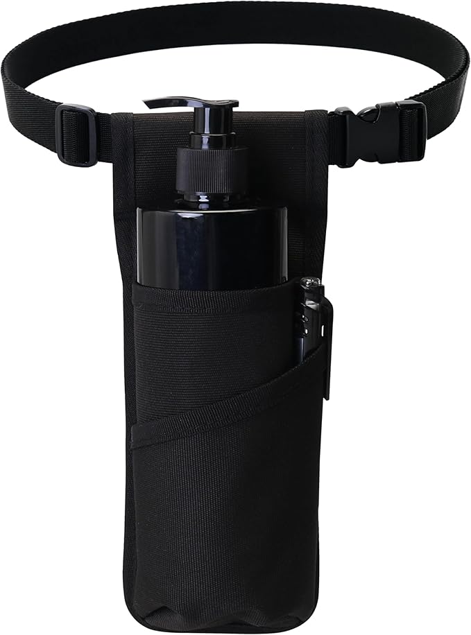 Tuhaoge Massage Bottle Bag Massage Oil Holster Lotion Holster Massage Therapist Massage Oil Holster Massage Lotion (TH-XJ1kd-Black)