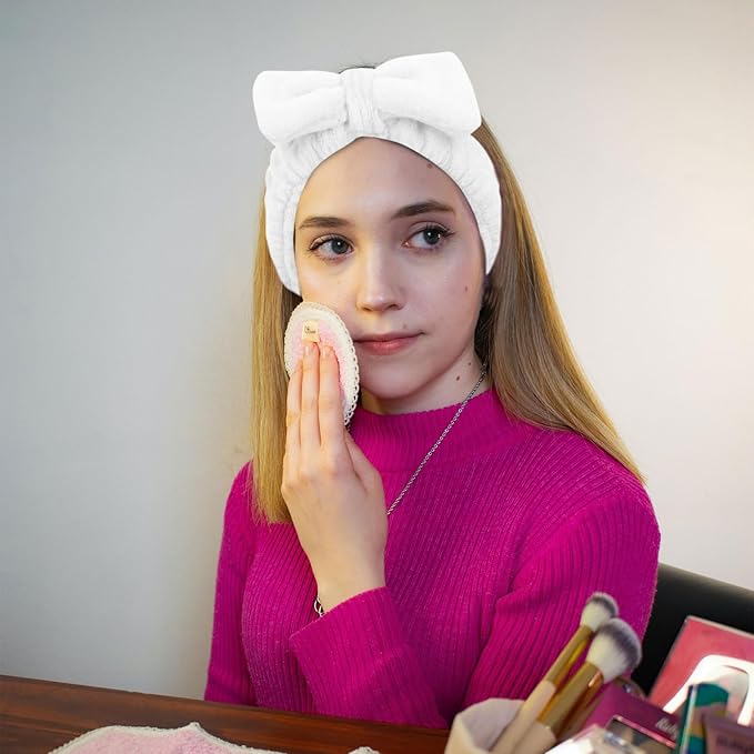 Ondder Spa Headbands Set - 8 Pcs Terry Cloth Cute Hair Bands for Women's Skincare, Makeup and Face Washing