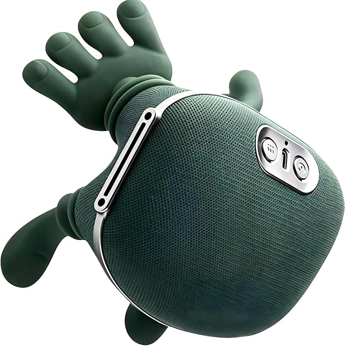 Cordless Neck Massager with Heat, 4D Bionic Shiatsu Neck and Shoulder Massager with Real Hand Kneading, Deep Tissue Back Massager for Home Office Travel, Gifts for Women Men(Green)