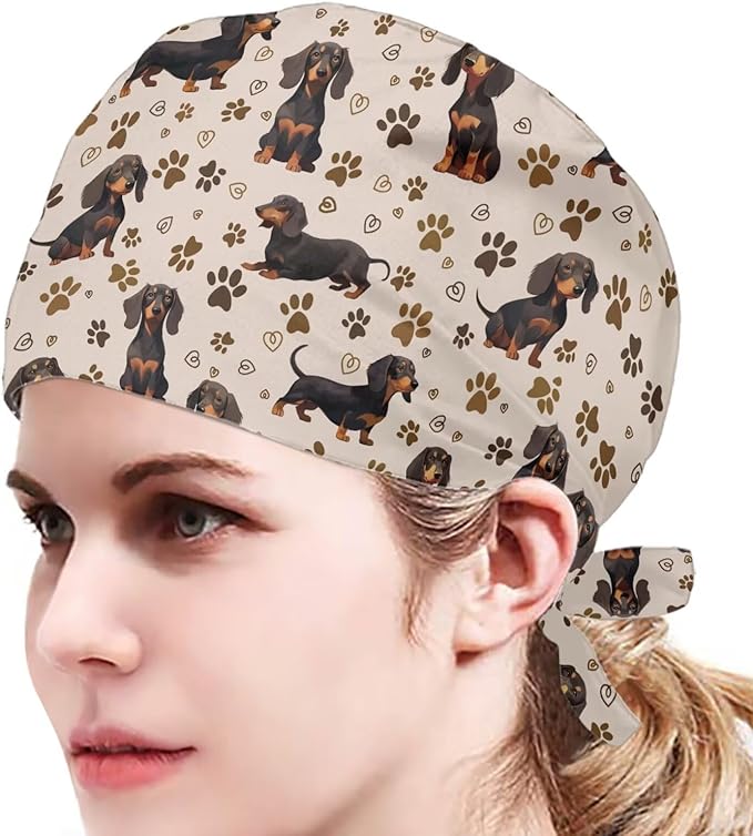 JoyLamoria Novelty Printed Cap with Sweatband Women Men Adjustable Tie Back Hats for Paiting