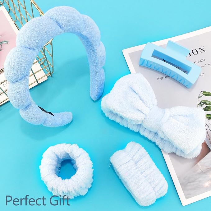Chanaco Skincare Headband, Makeup Headband for Face Washing, Hair Clips, Trendy Gifts for Teen Girls