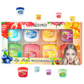 Lip Balm Lip Moisturizing Set 8 kinds of fruit flavor lip mask,4-in-1 lip care is suitable for dry peeling, dark sunken, reducing lip lines, moisturizing lipstick, and repairing lipstick