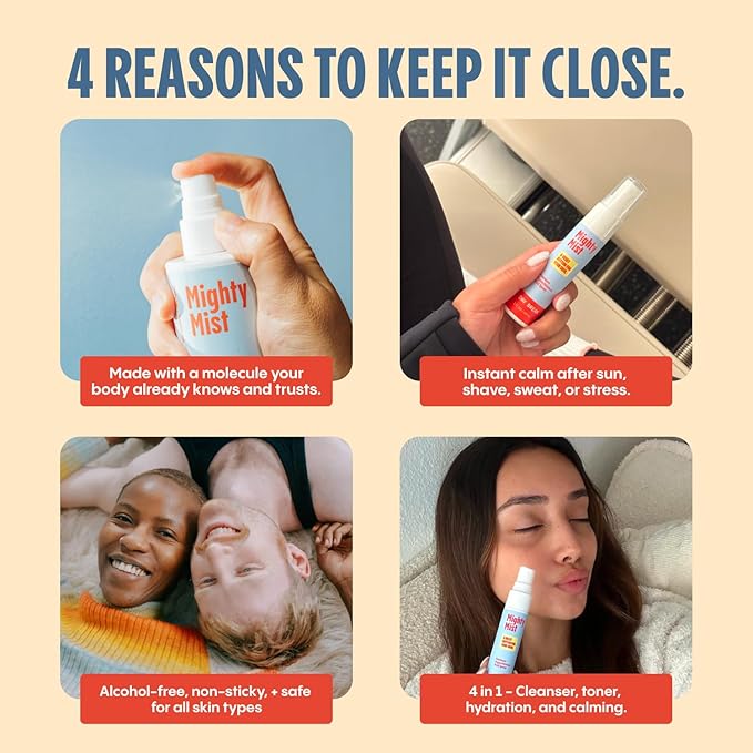 Mighty Mist Premium Hypochlorous Acid Spray for Acne, Eczema, Rosacea | Safe for All Skin Types | Safe for Sensitive Skin | Soothes Irritation and Redness