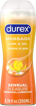 Durex Water Based Lube, Touch & Play Personal Lubricant with Ylang Ylang, Lube for Women & Men, 6.76 fl oz